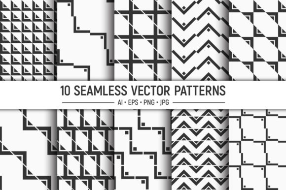 10 Seamless Vector Geometrical Patterns for Pro Design