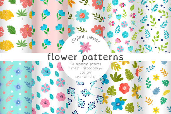 Digital Patterns. Seamless Patterns: A Guide to Choosing and Using High-Quality Floral Collections