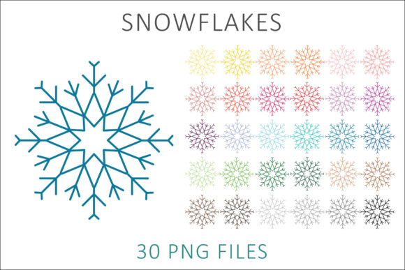 Elevate Your Winter Designs with Snowflakes Clip Art PNG - 04