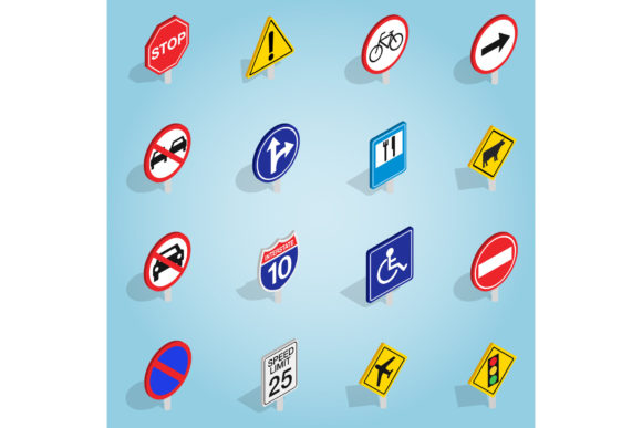 Elevating Digital Navigation: The Strategic Impact of Isometric 3D Road Sign Icons