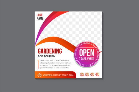 Elevating Green Travel Narratives with the Gardening Eco Tourism Square Banner