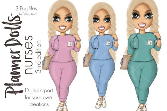 Elevating Your Brand with the Nurse Blonde Planner Doll and Diverse Digital Art