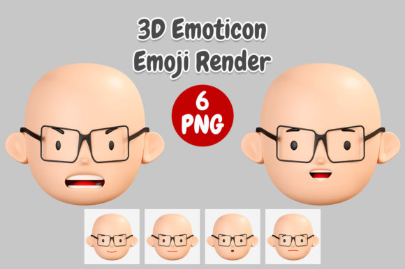 Evaluating the Head Emoticon of Man with Glasses for Digital Design