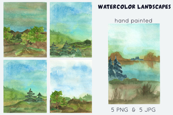 Evaluating Watercolor Landscape Clipart for Creative Projects