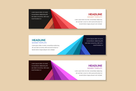 Header Horizontal Banner Multicolored Design Guide