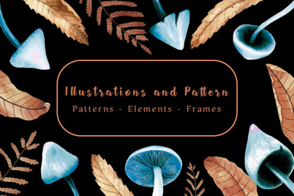 Integrating Blue Mushrooms Forest - Patterns into Professional Design Workflows