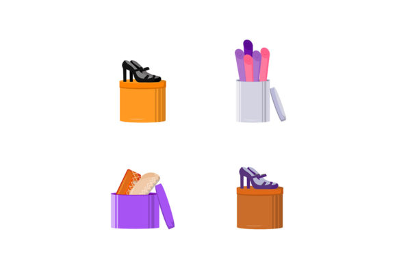 Strategic Visual Branding with the Luxury Tailor Shop Flat Color Object Set