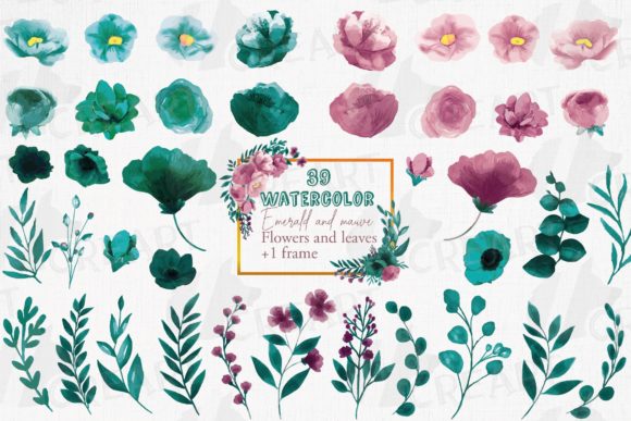 Unlocking Creative Potential: The Ultimate Guide to Emerald Mauve Watercolor Floral Design Assets